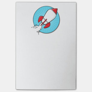 Bloco De Notas Design de RocketShip dos desenhos animados