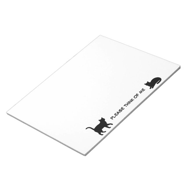 Bloco De Notas Design de Silhuetas de Animais Fofos - Gatos 1 (Inclinado)