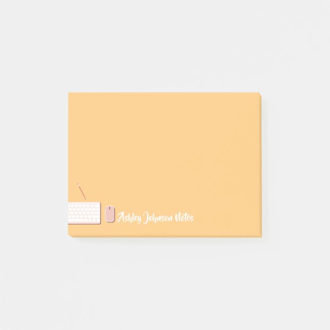 Bloco De Notas Design de Teclado Moderno Personalizado (Frente)