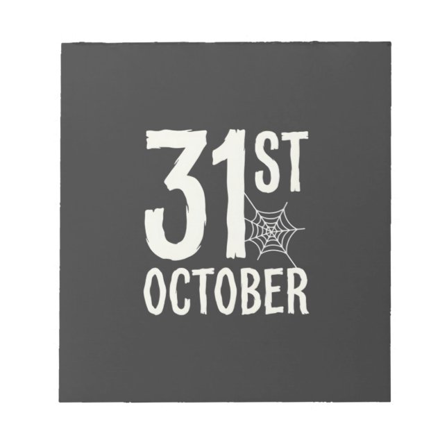 Bloco De Notas Design de Teia de Aranha de Halloween de 31 de Out (Frente)