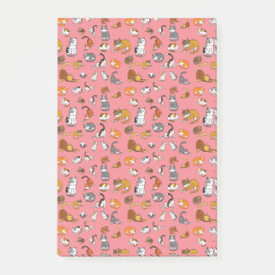 Bloco De Notas design de um gato giro cor-de-rosa para amantes de