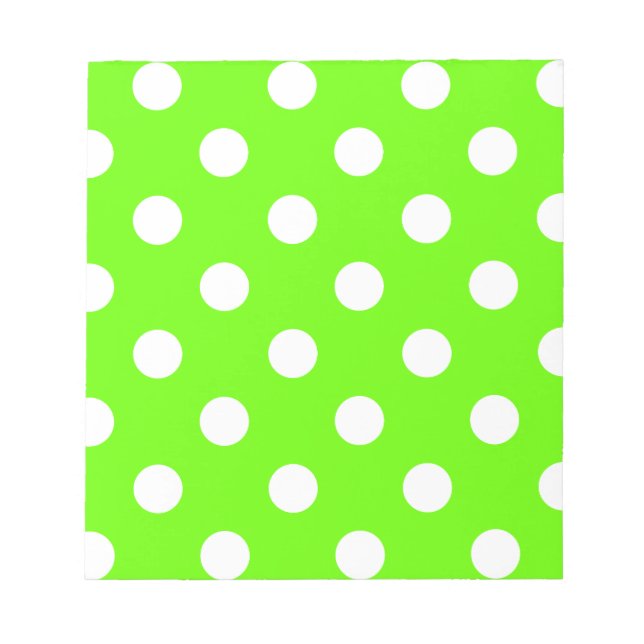 Bloco De Notas design de unhas do Verde limão bolinhas para prima (Frente)