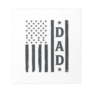 Bloco De Notas Design de Vetor de Bandeira Americana do Papai Ant
