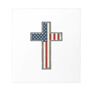 Bloco De Notas Design de Vetor de Cruz Patriótica Angustiada_1