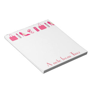 Bloco De Notas Design feminino das coisas