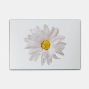 Bloco De Notas Design Flor Branco Modelo de margaridas