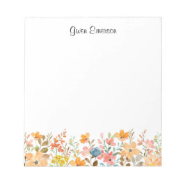 Bloco De Notas Design Floral recente