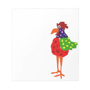 Bloco De Notas Design Funky da arte popular do galo