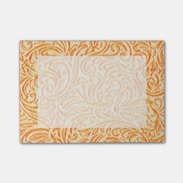 Bloco De Notas Design gráfico de Scrollwork do vintage alaranjado
