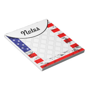 Bloco De Notas Design metálico 2 da bandeira americana