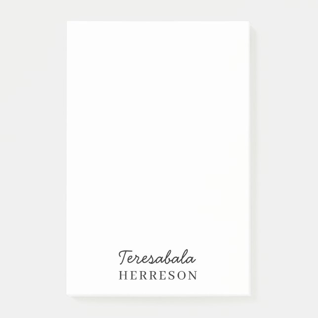 Bloco De Notas Design Minimalista de Monograma Neutro (Frente)
