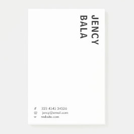 Bloco De Notas Design Minimalista Moderno Monocromático Preto e B