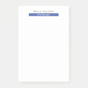 Bloco De Notas Design Mínimo Branco Azul Simples