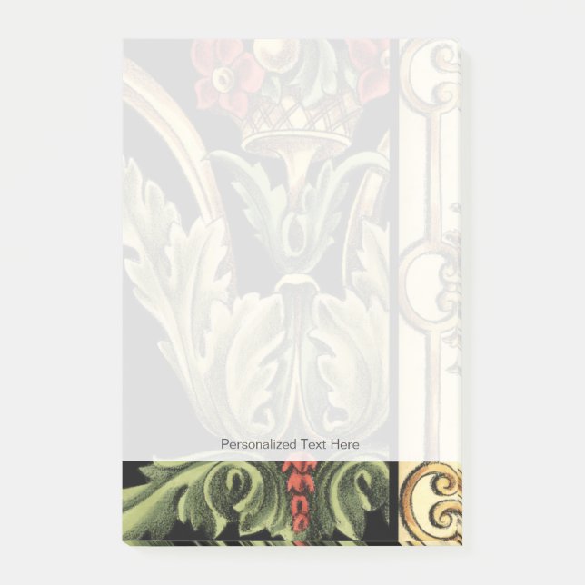 Bloco De Notas Design Ornamental com Fronteiras Negras (Frente)