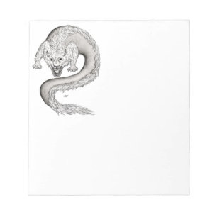 Bloco De Notas Design preto e branco do Wolfdragon