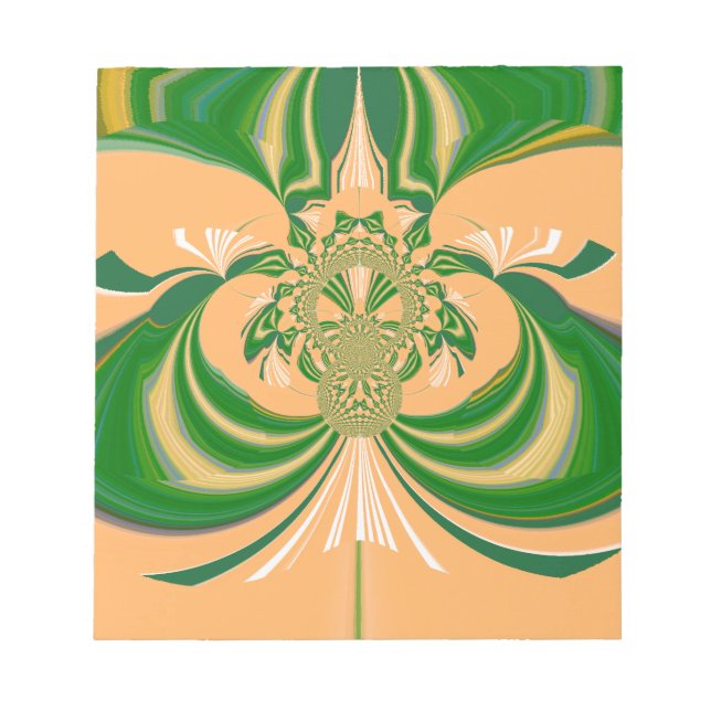 Bloco De Notas Design verde amarelo. (Frente)