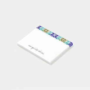 Bloco De Notas Design Verde-Teal-Roxo