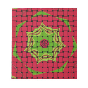 Bloco De Notas Design vermelho-tecido africano