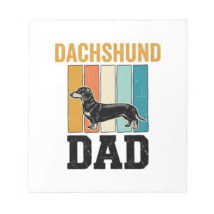 Bloco De Notas Design Vetorial Amante de Cachorro Pai Dachshund V