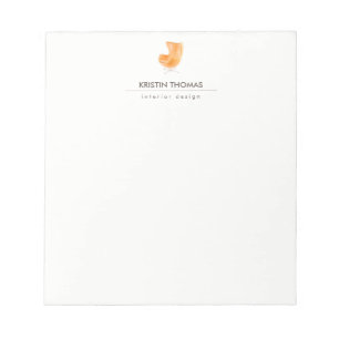 Bloco De Notas Designer de interiores elegante da cadeira de