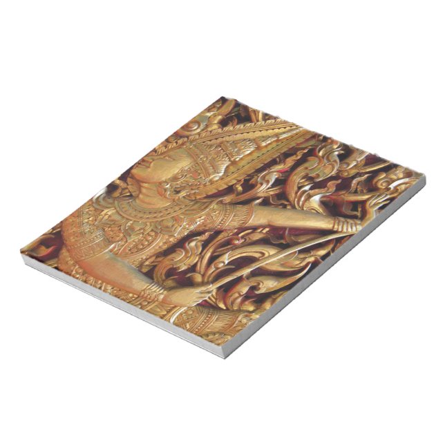 Bloco De Notas Detalhe do Templo Budista Tailandês (Invertido)