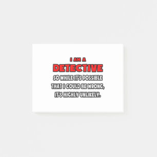 Bloco De Notas Detetive Engraçado. Muito improvável
