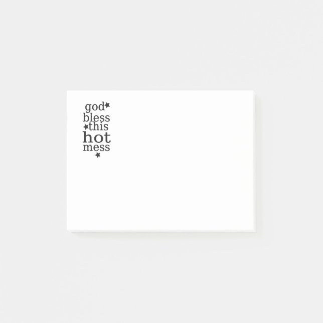 Bloco De Notas Deus abençoe Esta Menos Quente - Citação Engraçada (Frente)