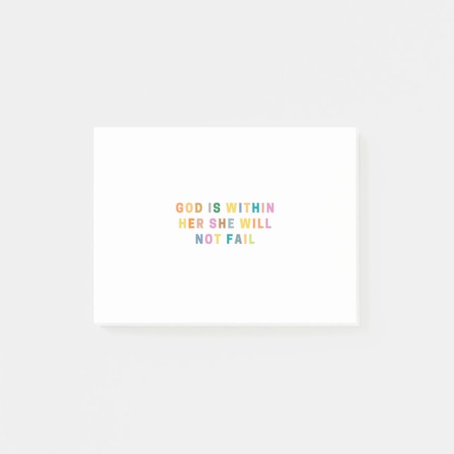 BLOCO DE NOTAS DEUS ESTÁ DENTRO DELA. ELA NÃO FALHARÁ. (Frente)