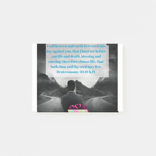 Bloco De Notas Deuteronomia 30:19 KJV (Frente)