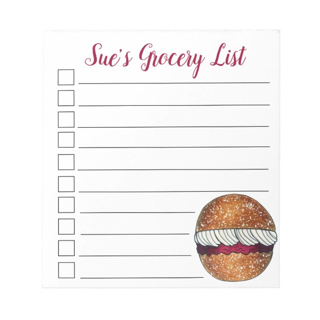 Bloco De Notas Devonshire Split Cream Jam Tea Shoppe Café Bakery (Frente)