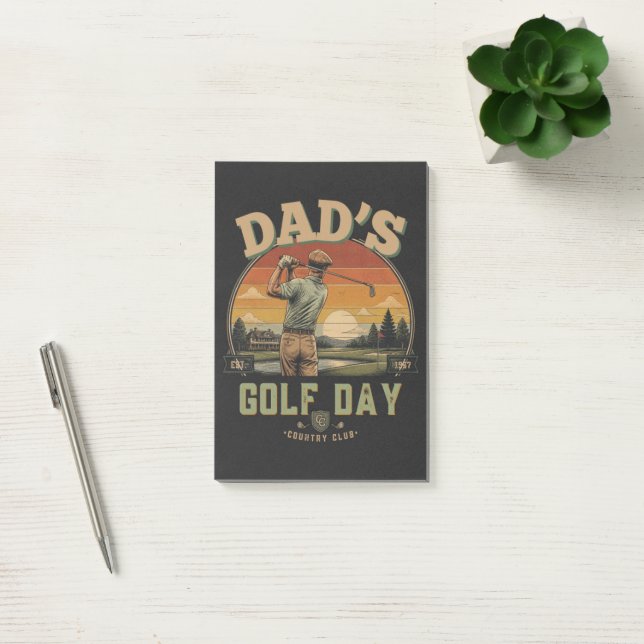 Bloco De Notas Dia de Golfe do Papai (Escritótio)