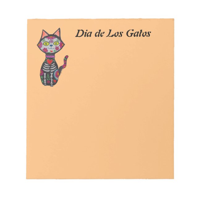 Bloco De Notas Dia de Los Muertos Cat (Frente)