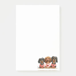 Bloco De Notas Dia de os namorados Dachshund Dogs