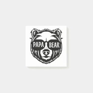 Bloco De Notas Dia de os pais de óculos de sol do Papa Urso
