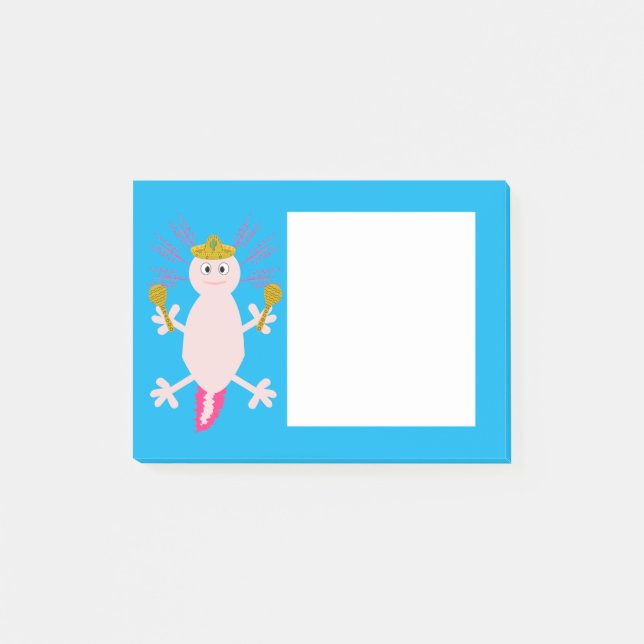 Bloco De Notas Dia do Axolotl Mexicano Morto (Frente)