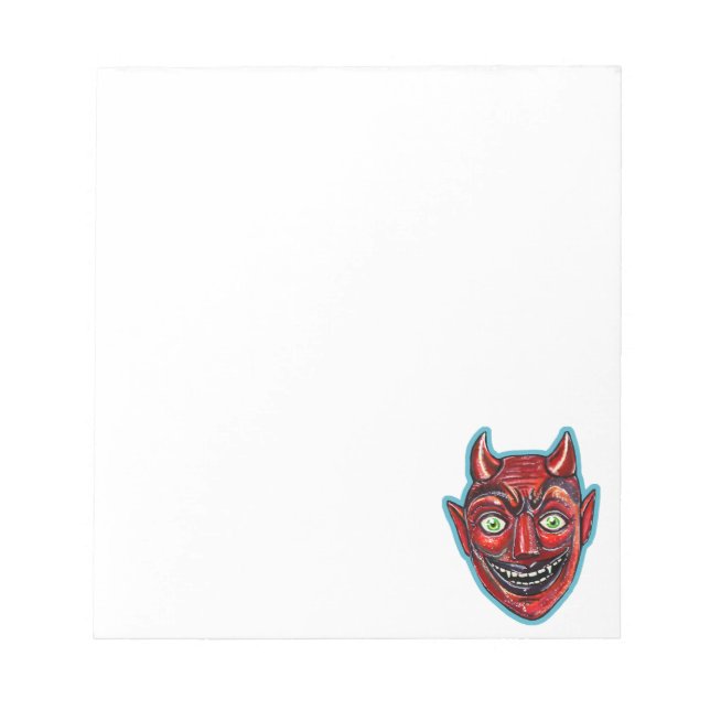 Bloco De Notas Diabo Vermelho Vintage Halloweenies  (Frente)