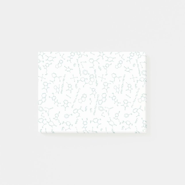 Bloco De Notas Diagramas de química design em verde (Frente)