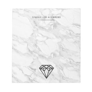 Bloco De Notas Diamante com mármore