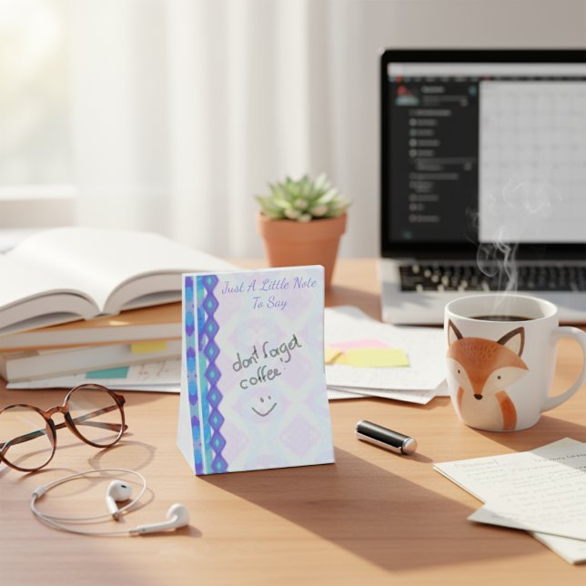 Bloco De Notas Diamantes Pintados De Púrpura E Aqua Personalizado (Modern painted shades of blue for a fun note pad. Need a small gift? Great for moms & students.)