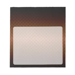 Bloco De Notas Diamondplate Look Pattern Black to Copper Fade (Pa