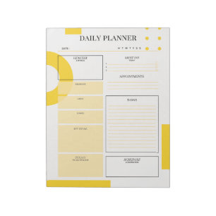 Bloco de Notas Diário Amarelo