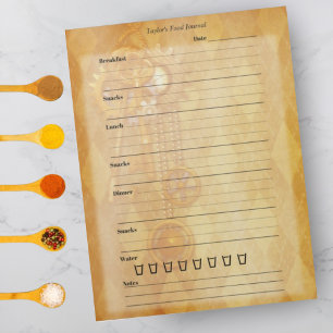 Bloco De Notas Diário de Comida Steampunk - Diário de Refeiçõ