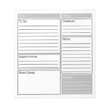 Diário diário com lista de tarefas, gratidão e mui