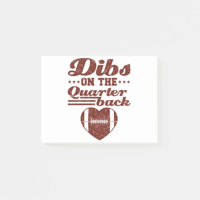 Bloco De Notas Dibs no Namorada de futebol do Quarterback (Frente)
