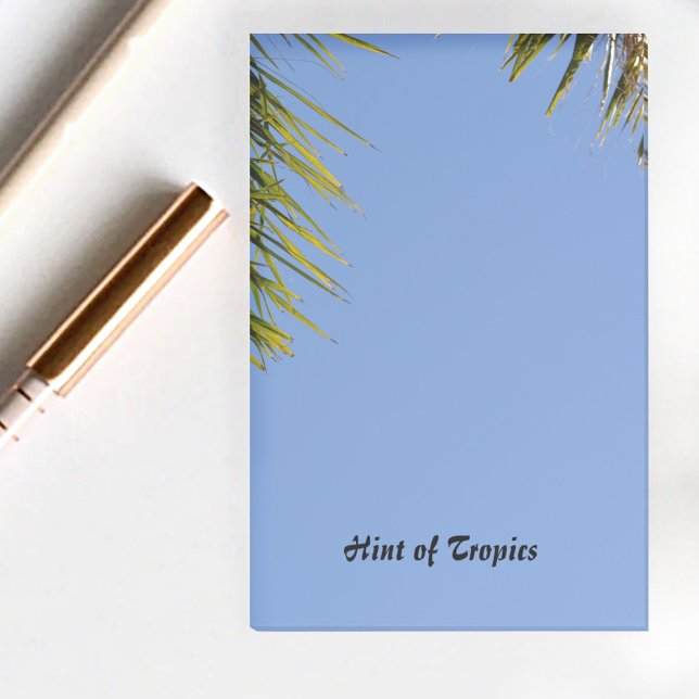 Bloco De Notas Dica das Tropicais Palm Fronds Blue Sky (Criador carregado)