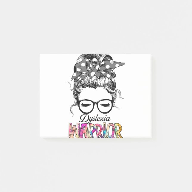 Bloco De Notas Dificuldades de Sensibilização Mês da Dislexia (Frente)