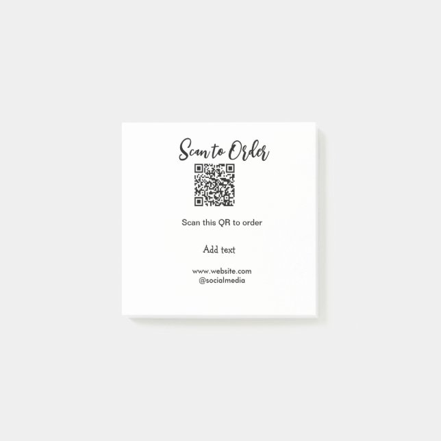 Bloco De Notas Digitalizar para fazer a varredura do código QR ad (Frente)