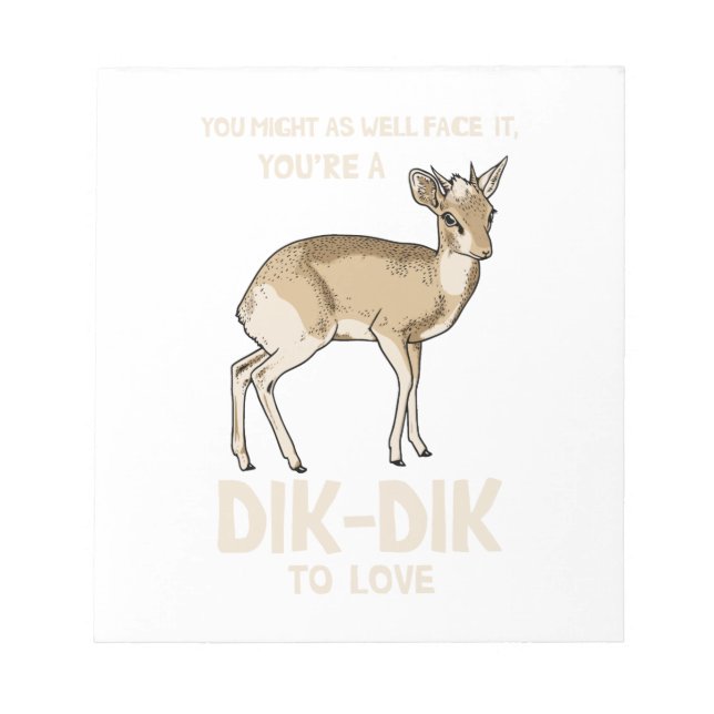 Bloco De Notas Dik-Dik To Love (Frente)