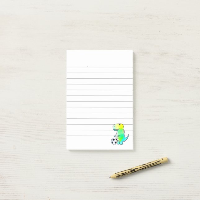 Bloco De Notas Dinossauro Bonito Adora Caça-Cana Vinculada (Na mesa)