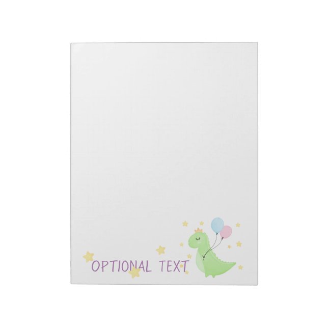 Bloco De Notas Dinossauro com Balões (Invertido)